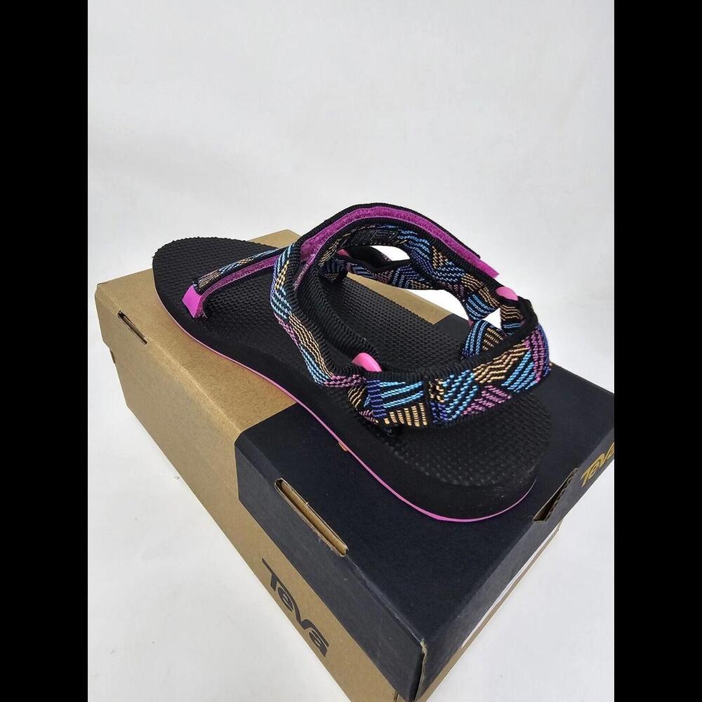 Teva Girls Original Universal Sandal, Borderless Black/pink - Picture 5 of 6